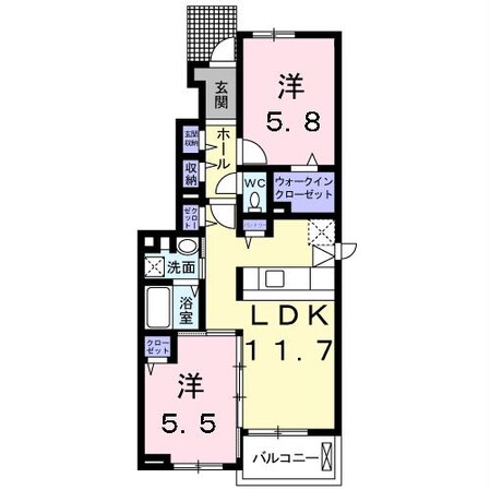 アンジュⅡの物件間取画像